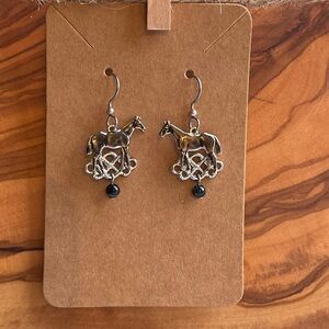 Silver Forrest Horse Dangle Earrings
USA made